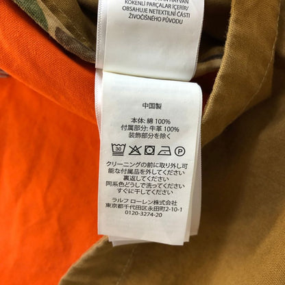 美品◆ポロ バイ ラルフローレン 国内正規 コットンダック フィールドコート ワッペン＆バッチ＆ペナント付 メンズ サイズL ブラウン Polo by Ralph Lauren 【AFF19】