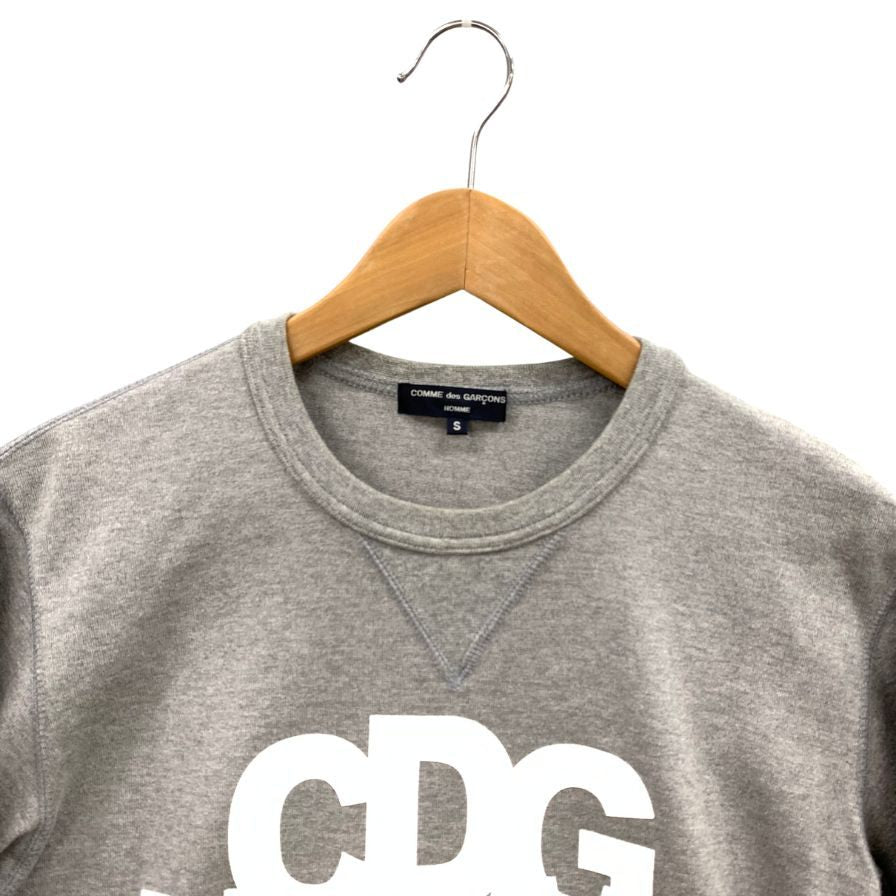 中古◆コム デ ギャルソン オム スウェット トレーナー CDG HOMME ロゴ AD2015 グレー メンズ サイズS HQ-T018 COMME des GARCONS HOMME 【AFB5】