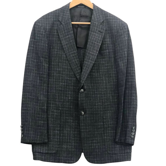 極美品◆エンポリオアルマーニ テーラードジャケット G LINE 2B チェック サイドベンツ メンズ サイズ50 EMPORIO ARMANI 【AFB6】