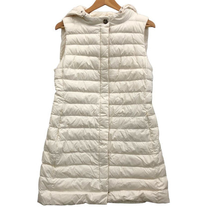 美品◆ヘルノ ロングダウンベスト DONNA ナイロン レディース ホワイト サイズ44 HERNO 【AFA15】