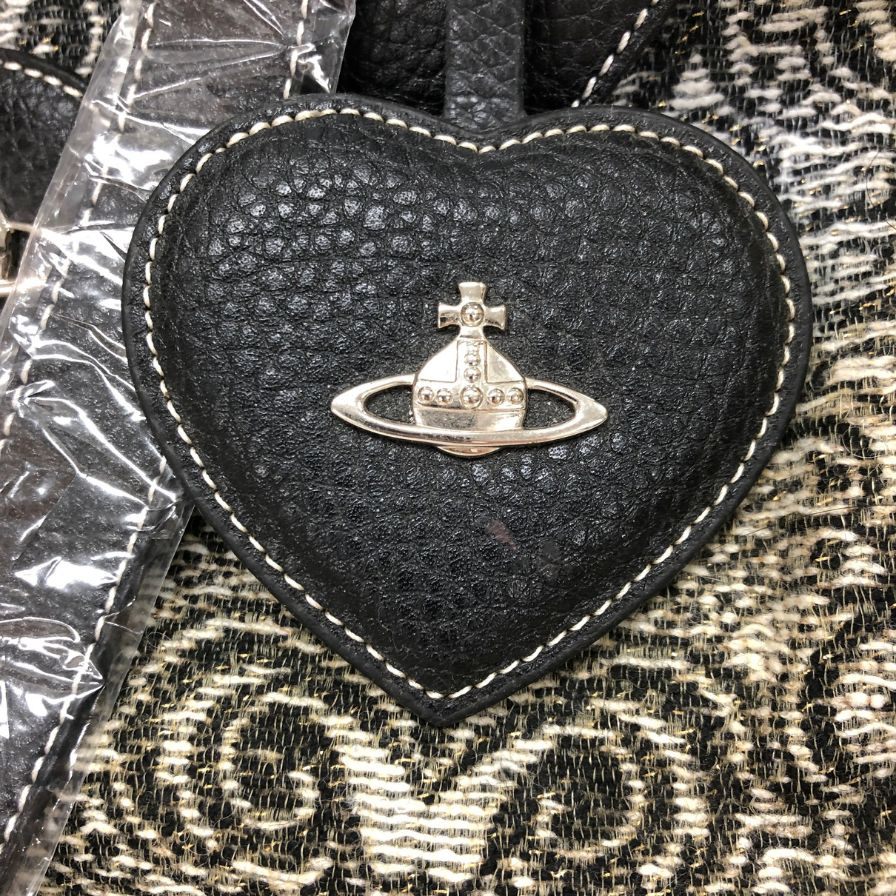 ヴィヴィアンウエストウッド アクセサリー ハンドバッグ 総柄 ポリエステル オーブ ロゴ グレー Vivienne Westwood Accesory【AFE3】