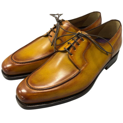 フランチェスコ ベニーニョ  レザーシューズ 3738 Uチップ ブラウン サイズ6.5 メンズ  Francesco Benigno 約25.0cm【AFC45】