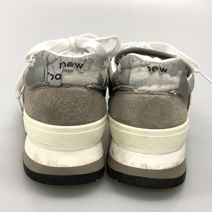 ニューバランス スニーカー M995GR USA製 スウェード メッシュ メンズ サイズ25.5cm グレー  new balance 約25.5cm【AFD15】
