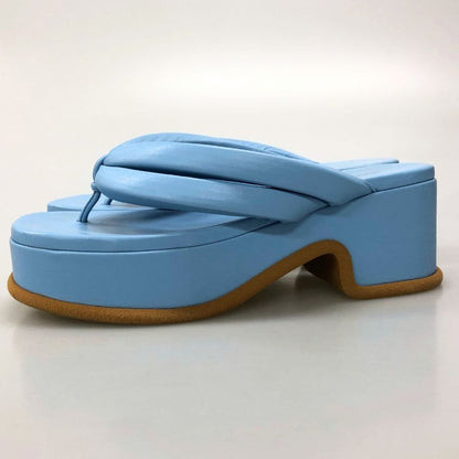 ドリスヴァンノッテン プラットフォーム サンダル レディース サイズ40 ブルー Dries Van Noten 約25.0cm【AFC45】