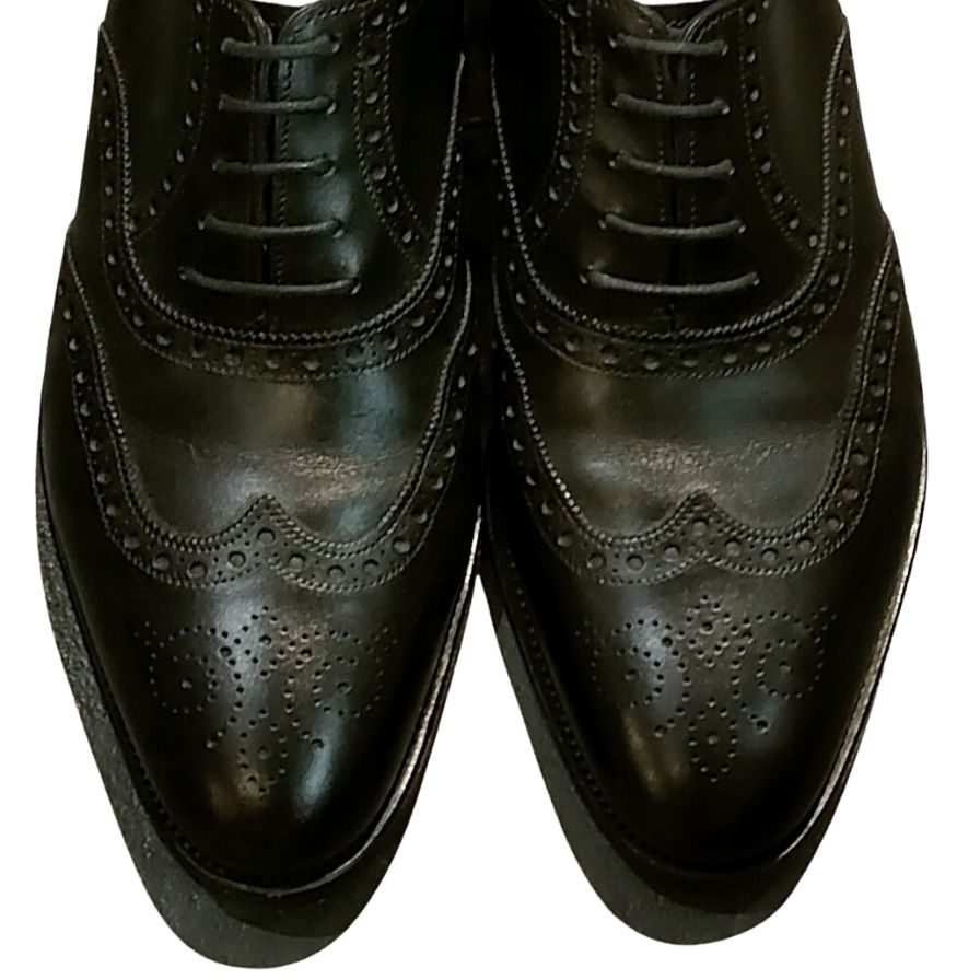 ジョンロブ レザーシューズ ストーウェイ ウィングチップ 8695ラスト ブラック メンズ サイズ6.5E JOHN LOBB STOWEY ビジネスシューズ 約26.0cm【LA】【中古】