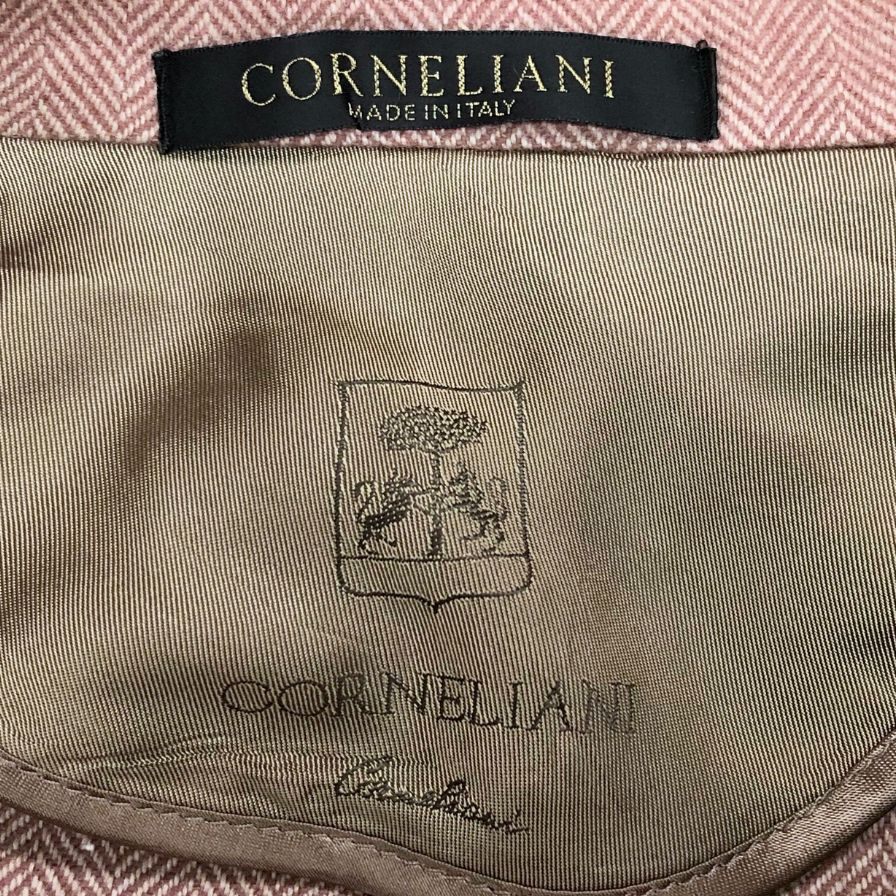 美品◆コルネリアーニ ジャケット シングル ウール アンゴラ混 ピンク サイズ50 メンズ Corneliani 【AFB21】
