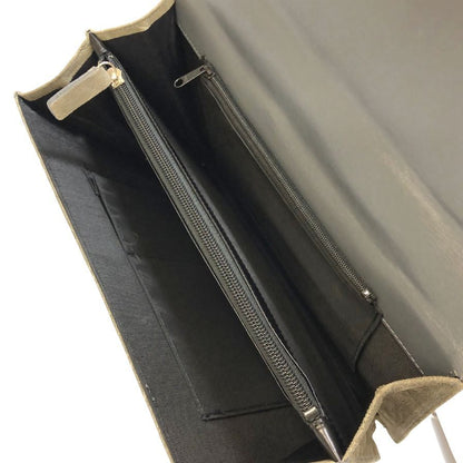 JRA認証付 エキゾティックレザー エレファント ブリーフケーズ ビジネスバッグ メンズ グレー【AFE3】