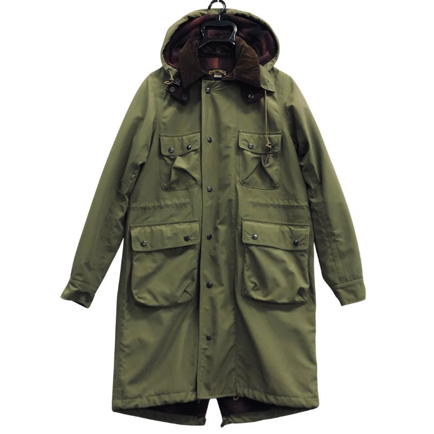 極美品◆ウエストライド モッズコート M47 内側チェック カーキ メンズ サイズ36 WESTRIDE 【AFA3】