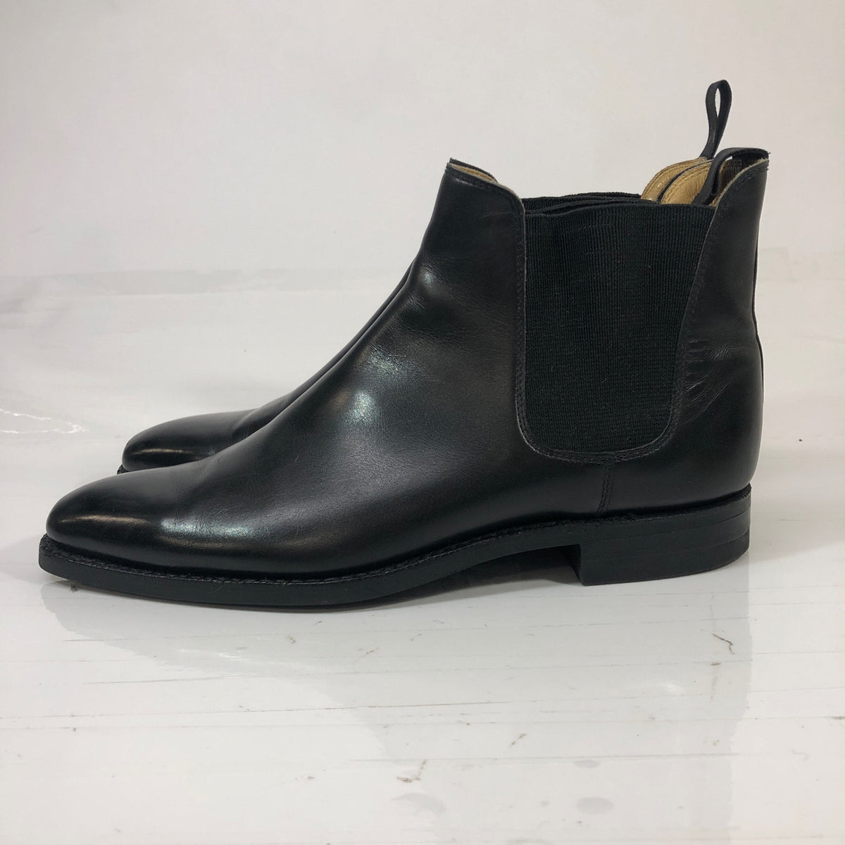 クロケット＆ジョーンズ CHELSEA サイドゴアブーツ カーフ ブラック サイズUK6.5E メンズ Crockett & Jones 約25.0cm【AFC50】