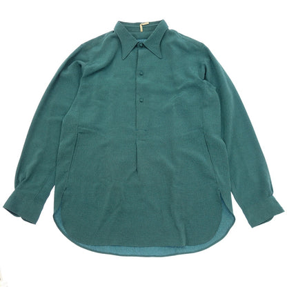 Good condition ◆ M's black long sleeve shirt button design men's blue size 36 m's braque [AFB6] 