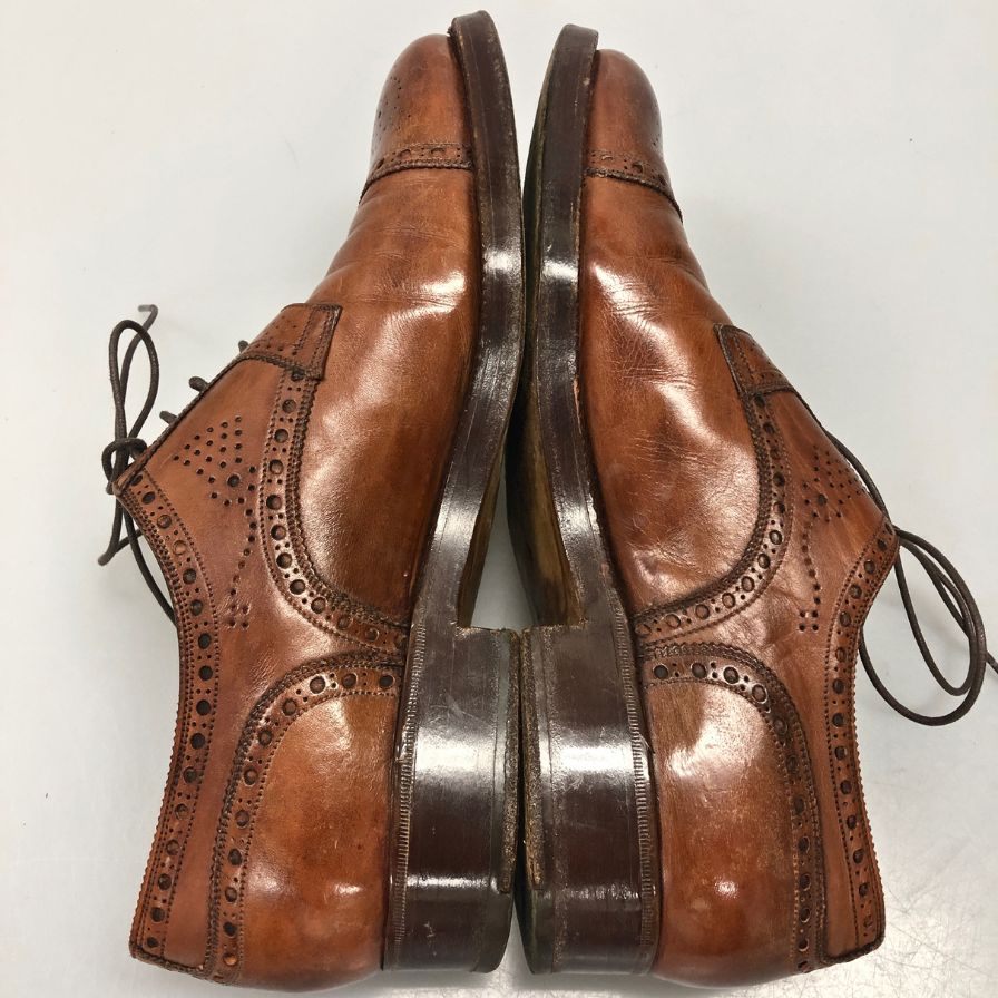 シルヴァノ ラッタンジ セミブローグ カーフ ブラウン UK７ Silvano Lattanzi ビジネスシューズ 約25.5cm【LA】【中古】