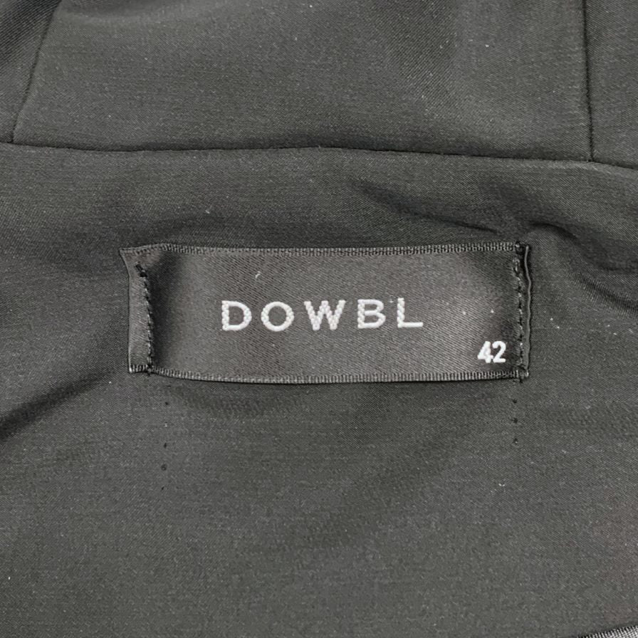 美品◆ダブル フーディ ブルゾン トップス 中綿 バックロゴ メンズ サイス42 ブラック DOWBL 【AFA8】