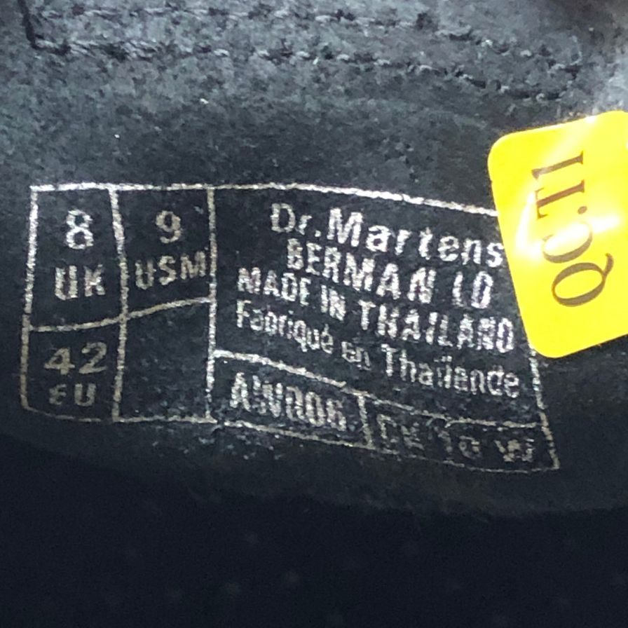 ドクターマーチン 26592001 バーマン ローカット 3ホールレザーシューズ ワイオミングレザー ブラック US9 メンズ Dr.Martens BERMAN LO 約27.0cm【AFD4】