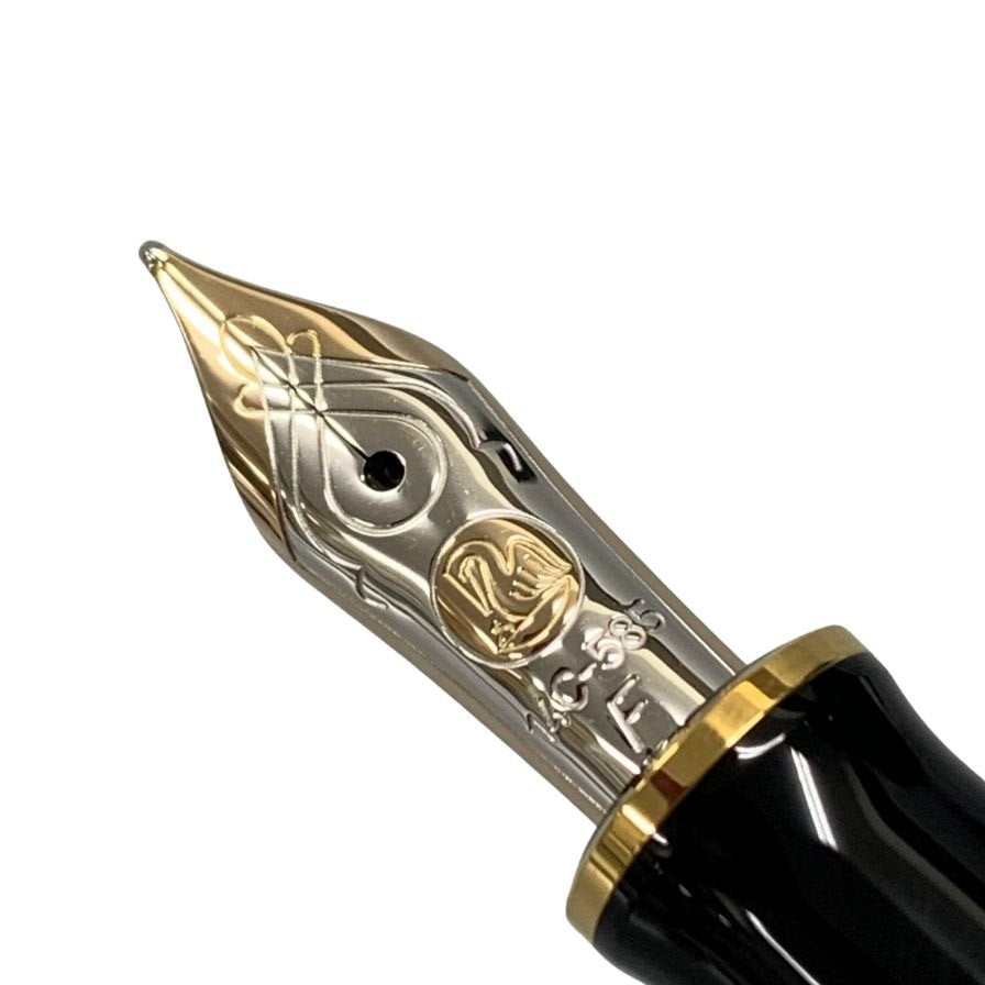 ペリカン スーベレーン 万年筆 14C-585 F 14金 B10026 ペリカン PELIKAN 万年筆 スーべレーン ホワイト 14C-585 EF