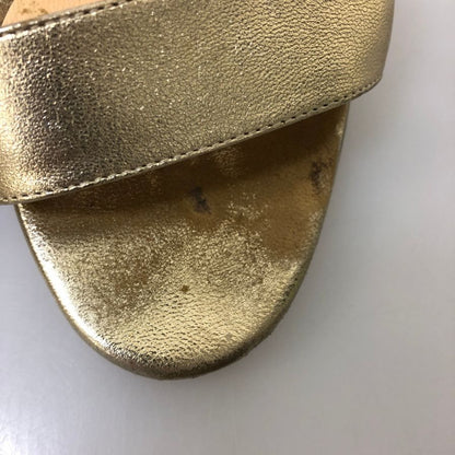 クリスチャンルブタン ヒールパンプス ハイヒール サンダル 羽 ゴールド系 サイズ37 レディース Christian Louboutin 約24.0cm【AFC29】