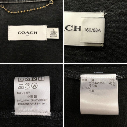 美品◆コーチ デニムジャケット シグネチャー 馬車金具 ブラック レディース サイズ4 COACH 【AFB30】