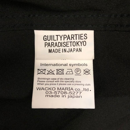 新品同様◆ワコマリア オープンカラーシャツ ブラック メンズ サイズM WACKO MARIA 【AFB39】