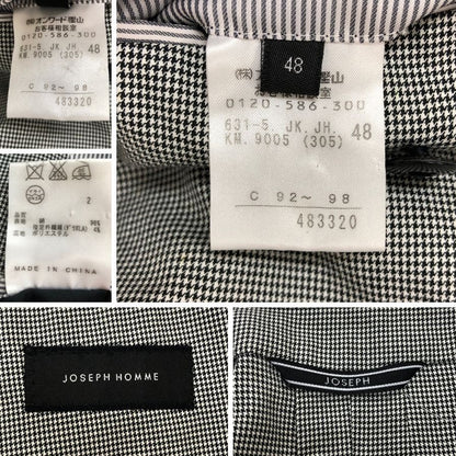 中古◆ジョゼフ オム 2B コットン ジャケット サイドベンツ メンズ サイズ48 グレー系 JOSEPH HOMME 【AFB8】