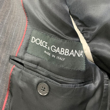 ドルチェ＆ガッバーナ スーツ 2B センターベント ストライプ ブラック メンズ サイズ50 DOLCE&GABBANA【AFB42】