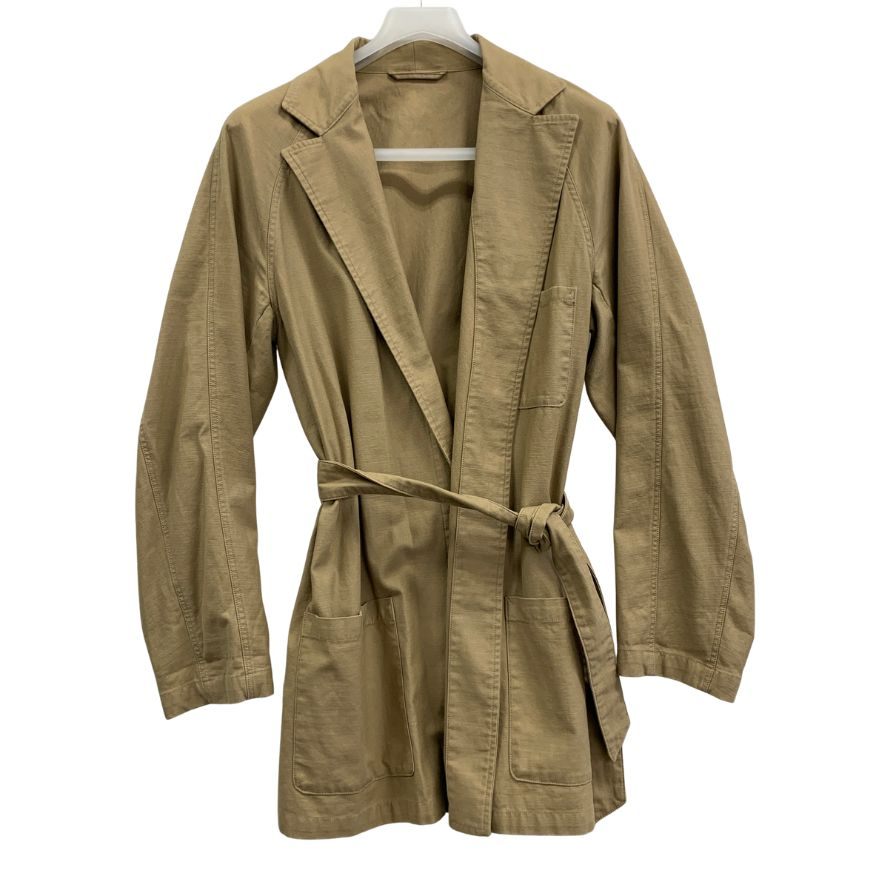 美品◆カモシタ ユナイテッドアローズ ベルテッドコート ベージュ メンズ サイズ48 Camoshita UNITED ARROWS 【AFB22】