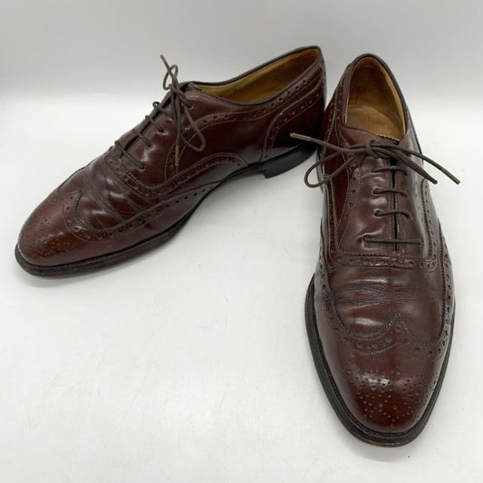ジョンストンマーフィー レザーシューズ ウィングチップ ガラスレザー ボルドー メンズ サイズ9D JOHNSTON＆MURPHY 約27.0cm【YB5】