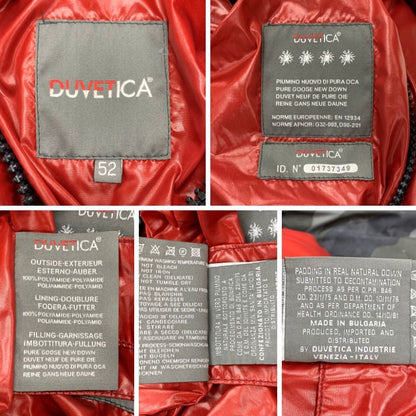 美品◆デュベティカ ダウンジャケット リバーシブル メンズ サイズ52 レッド DUVETICA 【AFF24】