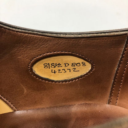 エドワードグリーン レザーシューズ パンチドキャップトゥ ハイス メンズ ブラウン サイズUK8D 808ラスト EDWARD GREEN HYTHE ビジネスシューズ 約26.5cm【LA】【中古】
