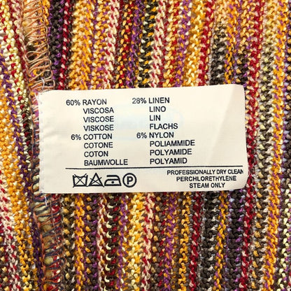 美品◆ミッソーニ フロントボタン ブルゾン ストライプ レディース サイズ42 オレンジ  MISSONI 【AFB39】