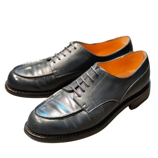 ジェイエムウエストン レザーシューズ 641 ゴルフ Uチップ ボックスカーフ ブルー サイズUK7C J.M.WESTON ビジネスシューズ 約25.0cm【LA】【中古】