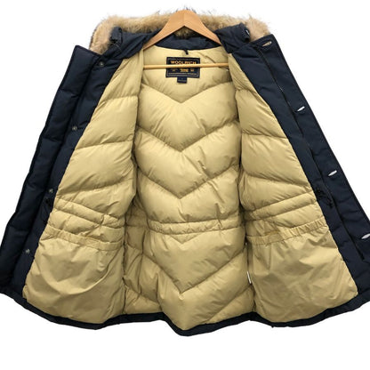 中古◆ウールリッチ ダウンジャケット アークティックパーカー コヨーテファー ネイビー サイズL WOOLRICH 【AFA11】