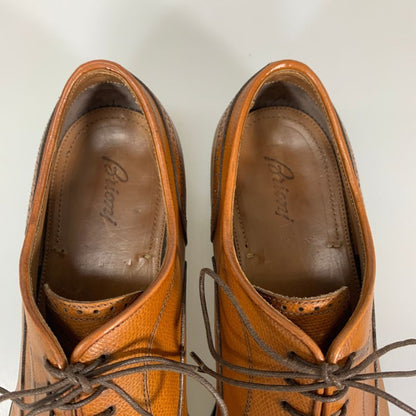 ブリオーニ キャップトゥ レザーシューズ ブラウン サイズ8 メンズ Brioni 約26.5cm【YB3】