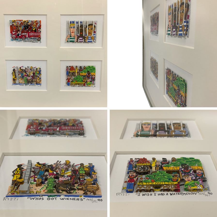ジェームス リジィ 3D  シルクスクリーン james rizzi【AFE13】【中古】