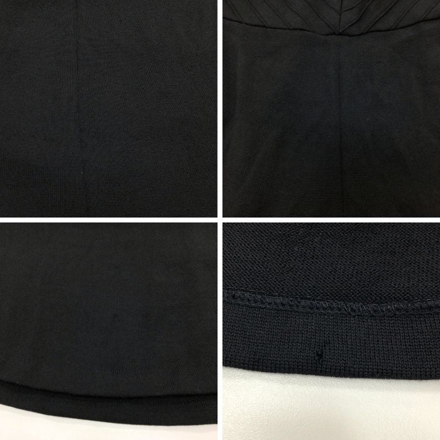 中古◆ルネ ワンピース 長袖 ウール ニット 背面ジップ ブラック レディース サイズ38 Rene 【AFB25】