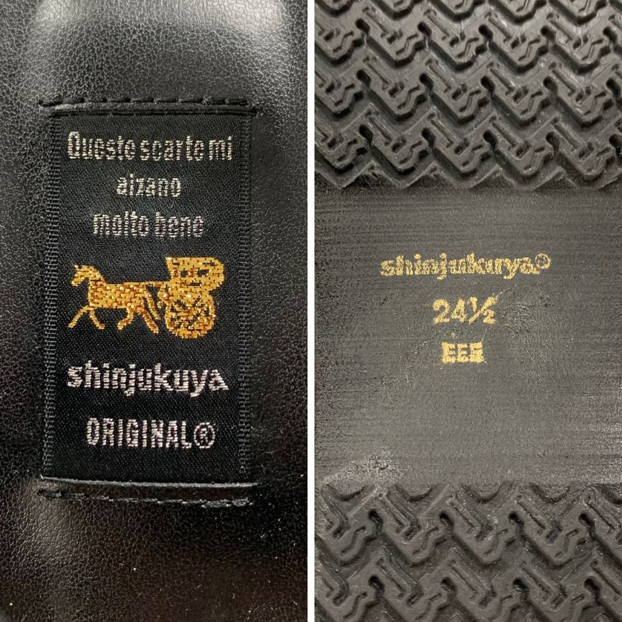 新宿屋 レザーサンダル トカゲ 2080-405 ブラック 24.5cm レディース shinjukuya 約24.5cm【7-13】