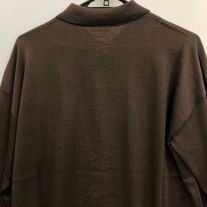 新品同様◆キャッシュ＆バルバ カシミヤ 150  ポロカラー ニット IMWSW003 ブラウン サイズ2 Cash & Barba 【AFB4】