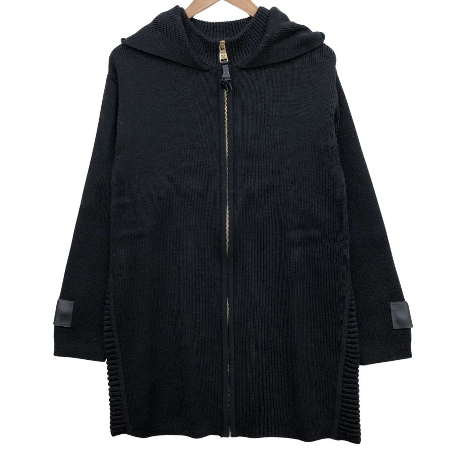 size52☆極美品☆ジャンニヴェルサーチ ロングジャケット コート起毛生地 極美品◇ジャンニヴェルサーチ ニット フーディーコート ウール