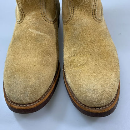 レッドウィング ペコスブーツ スエード ベージュ US9E メンズ RED WING 約27.0cm【PTM1】