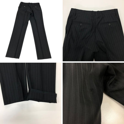 ドルチェ＆ガッバーナ MARTINI 2B ジャケット スーツ ダークストライプ メンズ サイズ46 ブラック DOLCE&GABBANA【AFA1】