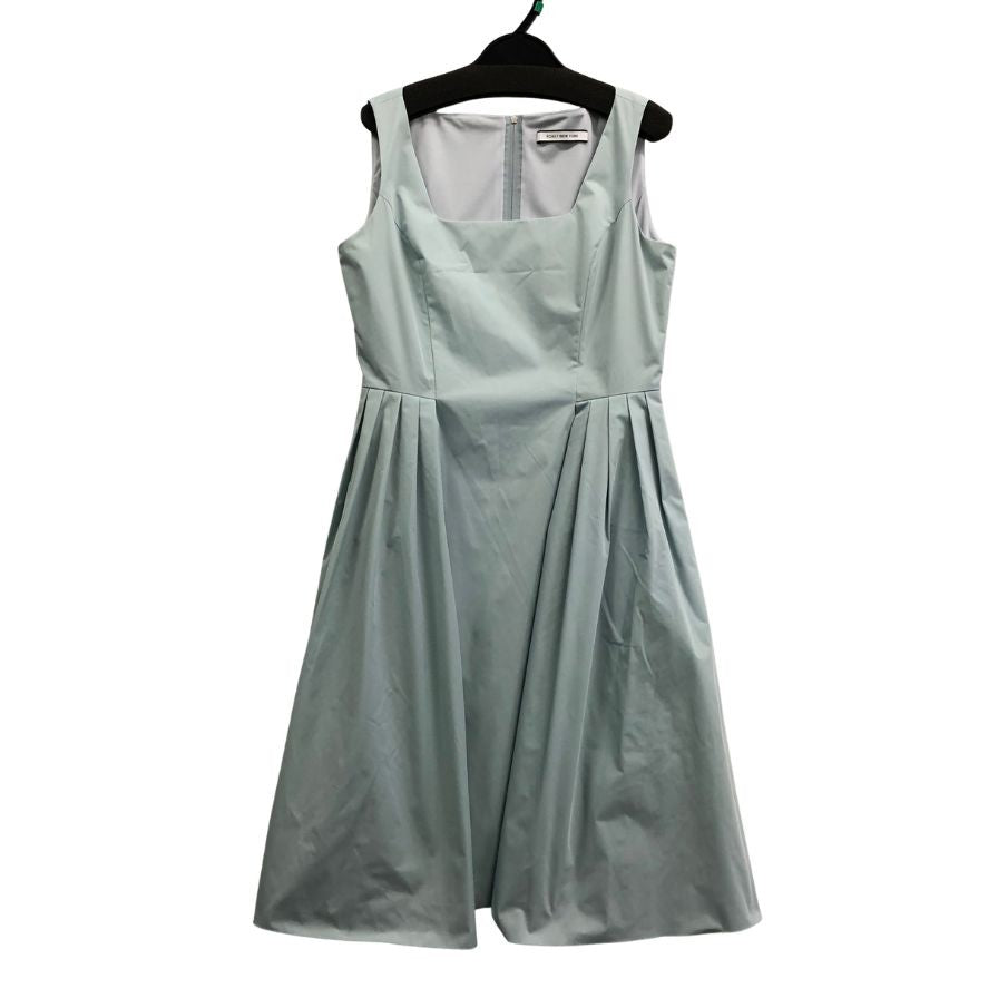 美品◆フォクシーニューヨーク ノースリーブフレアワンピース 34551-NA0FY106T ブルー系 サイズ40  FOXEY NEW YORK 【AFB36】