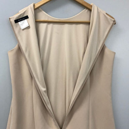 美品◆ルネ ワンピース ノースリーブ リフティングヘム ポリエステル 5716060 ベージュ レディース サイズ38 Rene 【AFB5】