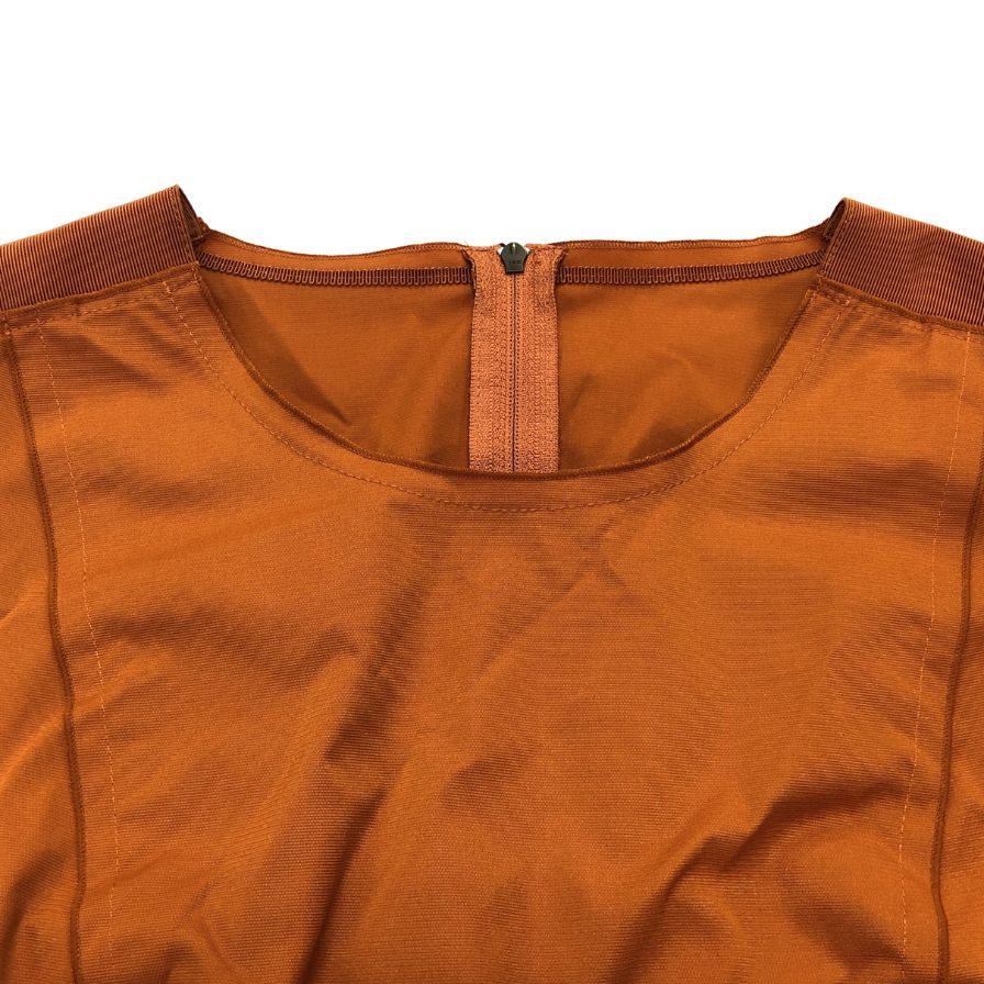 中古◆フォクシーニューヨーク オレンジ ノースリーブワンピース 23815-SPSAN57 40サイズ FOXEY NEWYORK 【AFB24】
