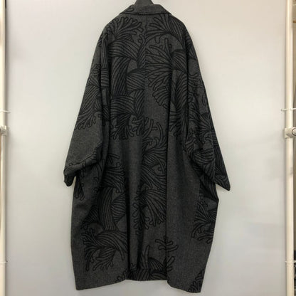 美品◆ネメス コート オーバーサイズ コクーンコート 総柄 グレー サイズS メンズ NEMETH 【AFA7】