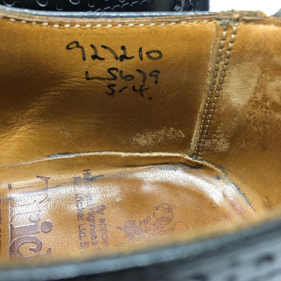トリッカーズ L5679 アン ウイングチップ カーフ ブラック UK5 レディース Tricker's ANNE 約22.5cm【AFD1】