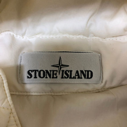 中古◆ストーンアイランド ガーメントダイ クリンクル レップス ダウンパーカー メンズ 豊田貿易 サイズXL ホワイト STONE ISLAND 【AFF19】