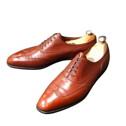 ジョンロブ レザーシューズ ブラインドブローグ プレステージライン 7000ラスト カーフ サイズUK8D JOHN LOBB WARWICK ビジネスシューズ 約27.0cm【LA】【中古】