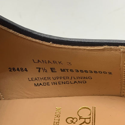 クロケット＆ジョーンズ ラナーク3 レザーソール ブラック サイズ7F ラスト378 メンズ Crockett & Jones ビジネスシューズ 約25.5cm【LA】【中古】