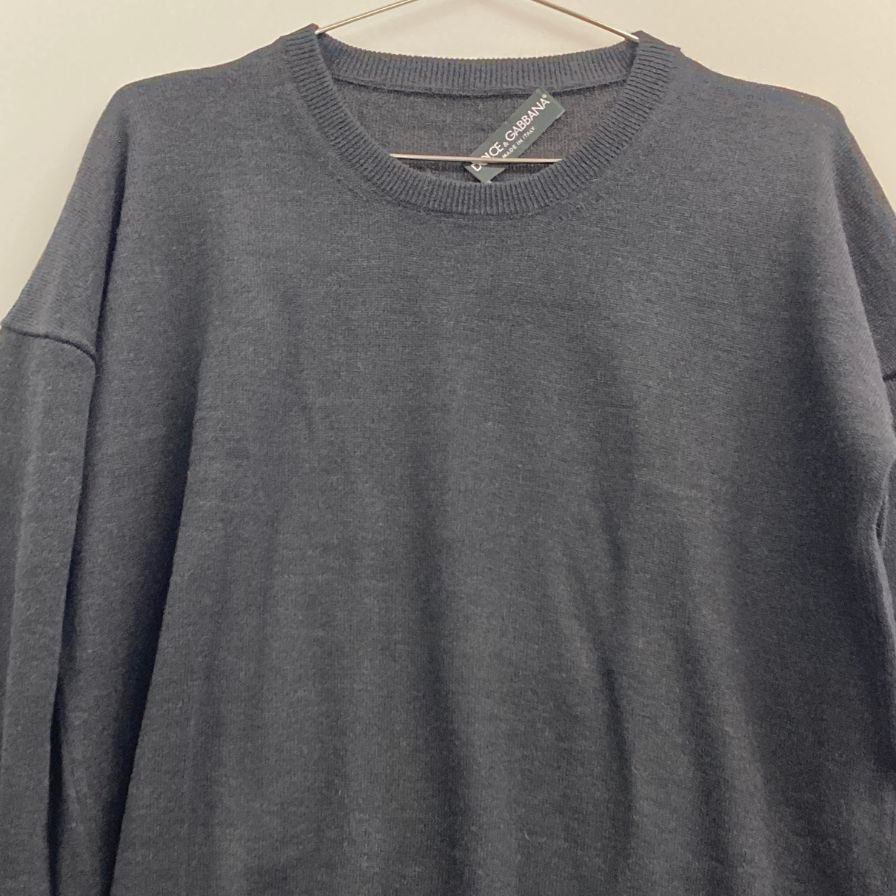中古■ドルチェ&ガッバーナ トップス セーター ラウンドネック レディース サイズ42 ブラック DOLCE&GABBANA 【AFB27】