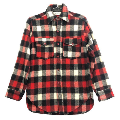 美品◆ウールリッチ シャツジャケット 70年代 三角タグ チェック ウール メンズ サイズS wool rich 【AFA16】