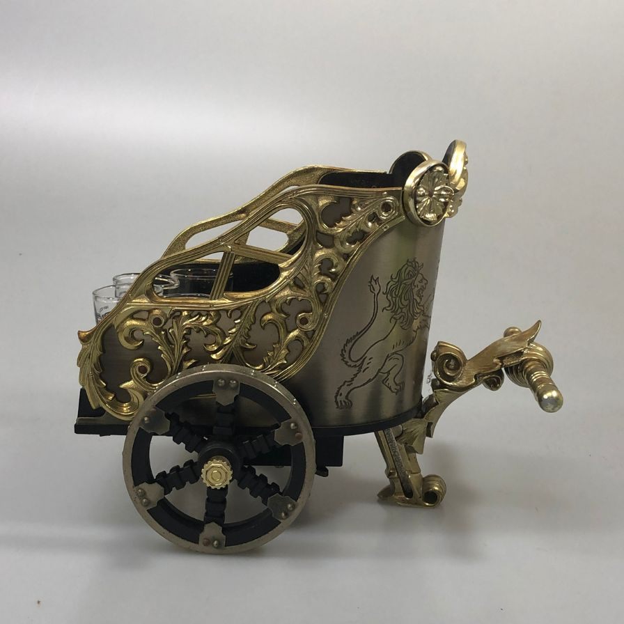ビッグT ボトルケース ショットグラス4個付き オルゴール ゴールド BIGT【AFI26】【中古】