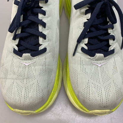 ホカオネオネ ローカットスニーカー bondi 7 wide ホワイト×イエロー メンズ 28㎝ F27220K HOKA ONE ONE 約28.0cm【AFC41】